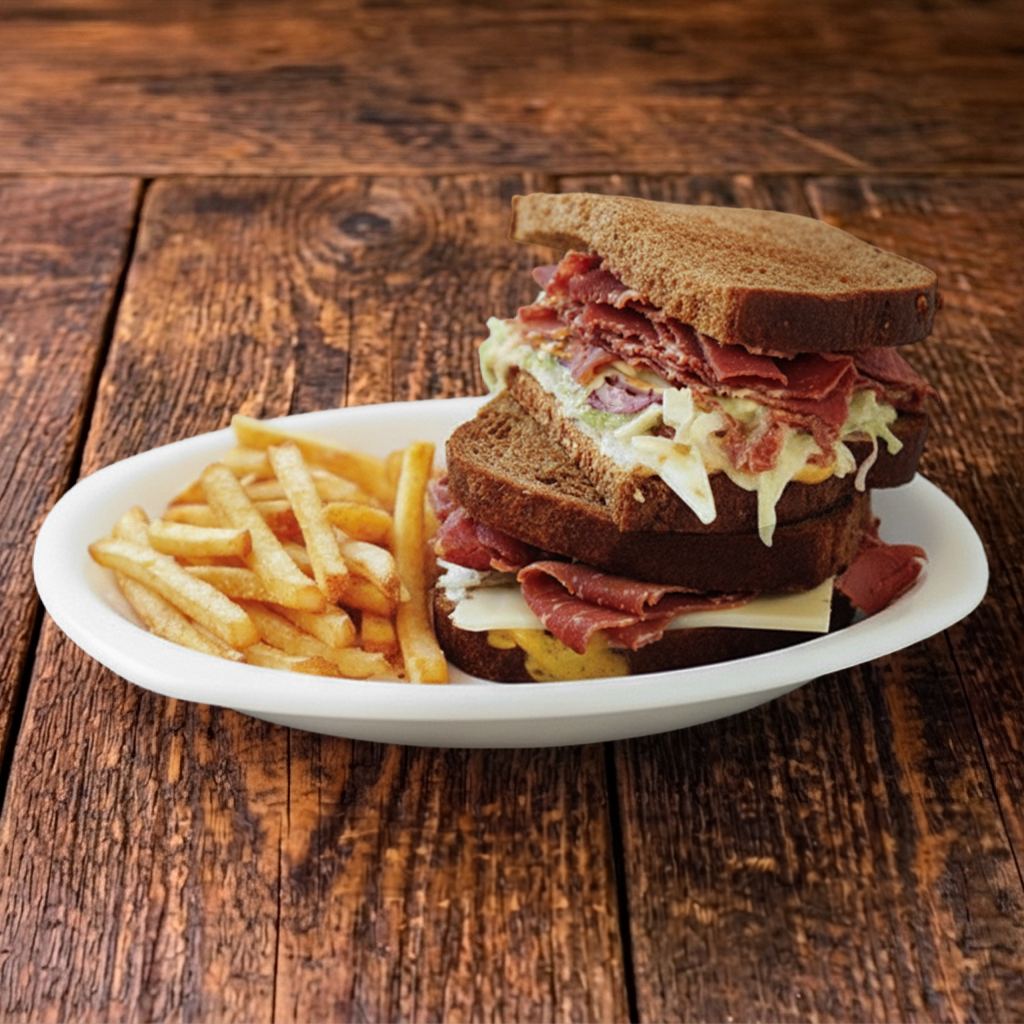 Pastrami Sandwich W Fries.