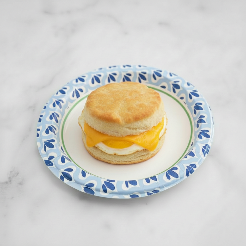 Biscuit Egg and Cheddar Sandwich.
