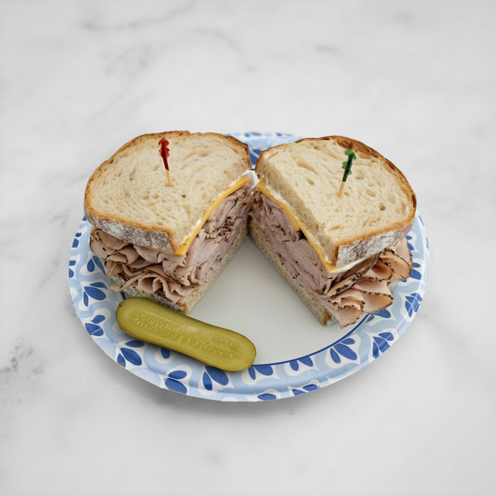 Turkey Breast Pastrami Sandwich 3 sizes.