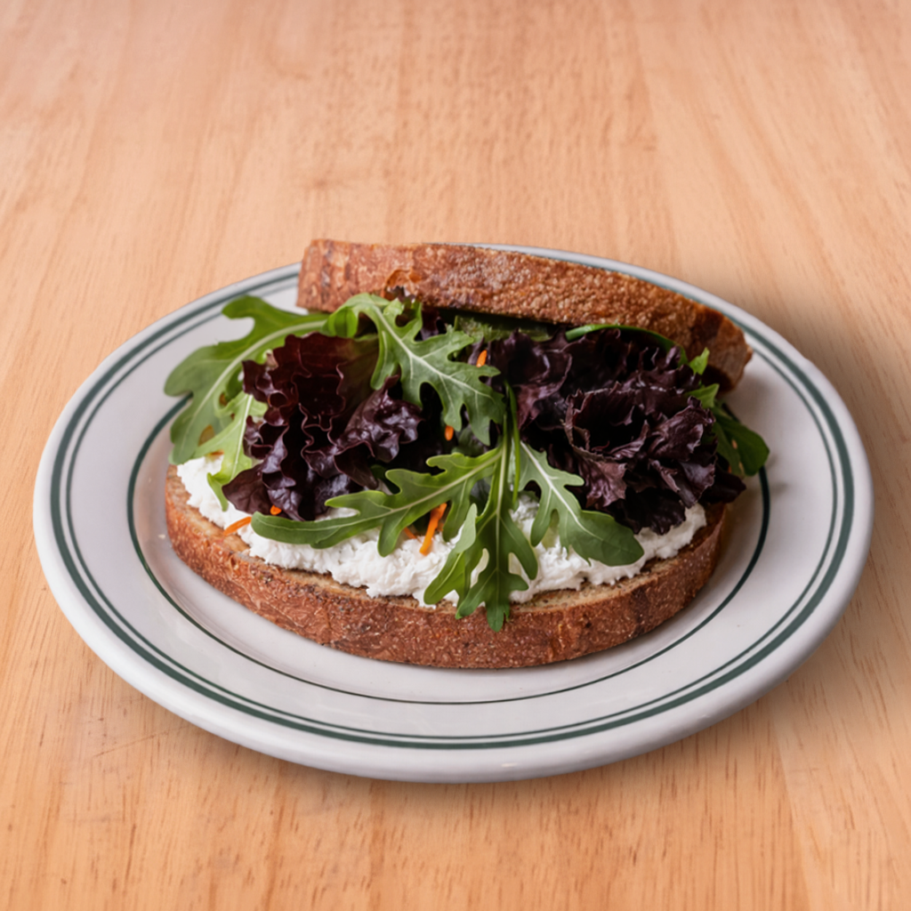 Goat Cheese, Sundried Tomatoes Sandwich.