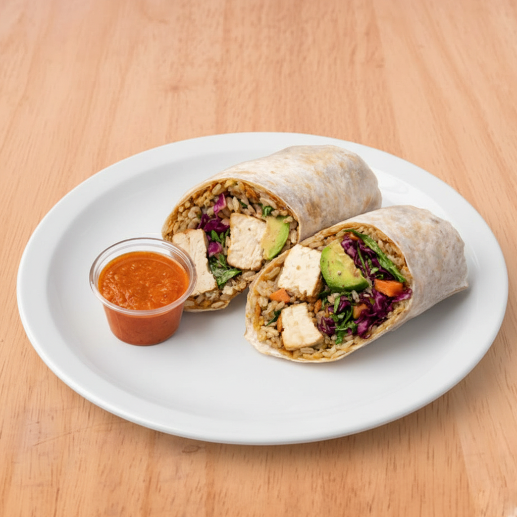 Veganizer Burrito ( Vegan & Gluten Free option).