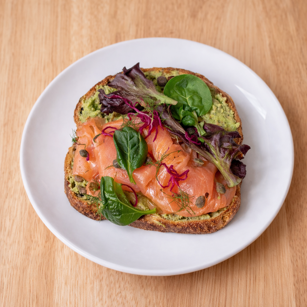 Smoked Salmon Sandwich.