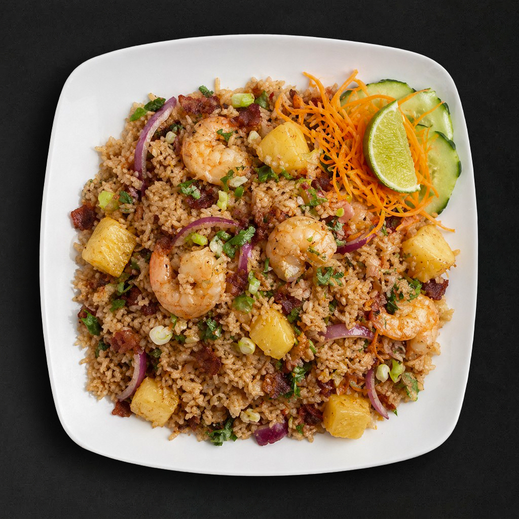 Shrimp Bacon Pineapple Rice.