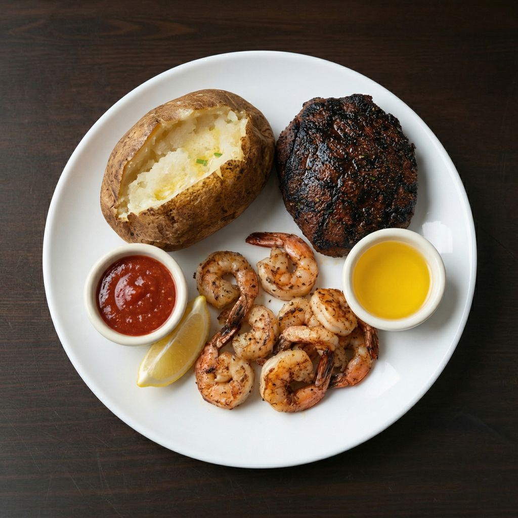 10OZ SIRLOIN & SHRIMP.