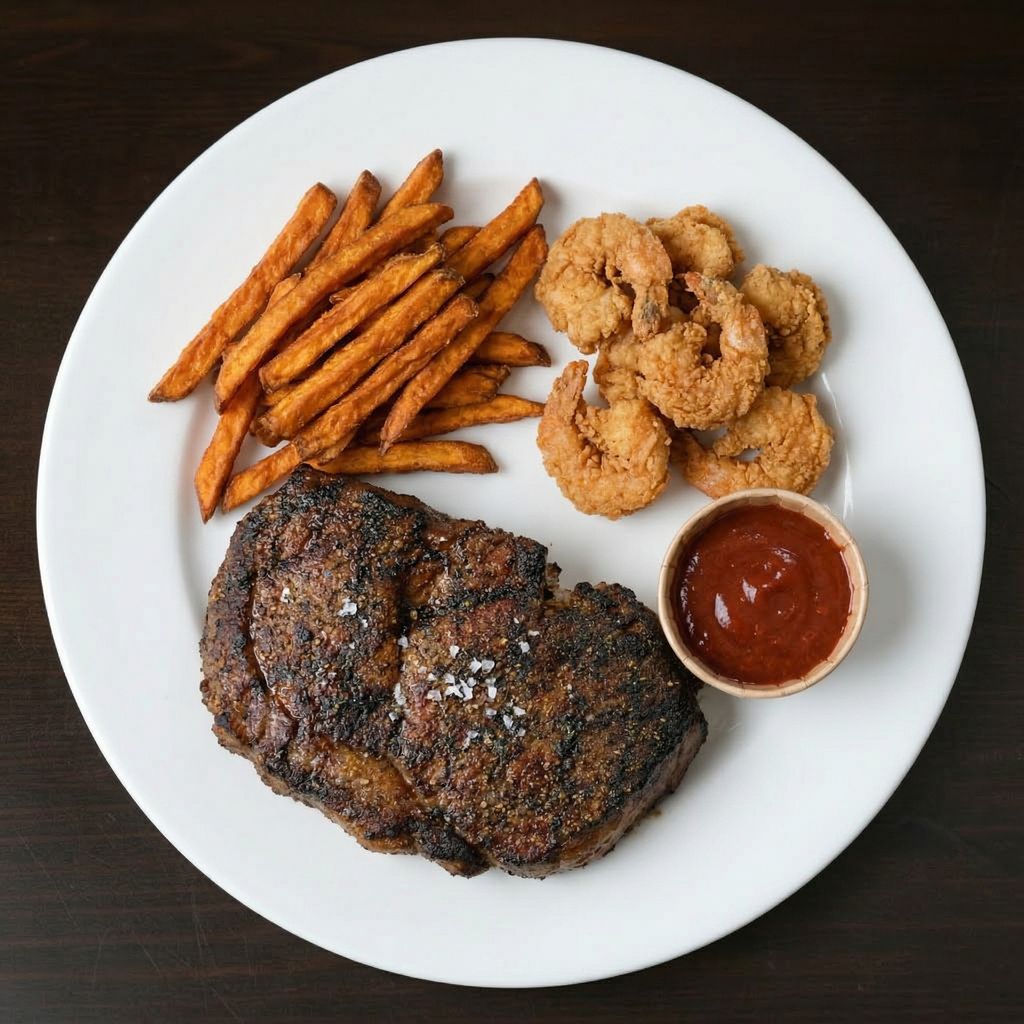 SURF & TURF 12OZ RIBEYE.