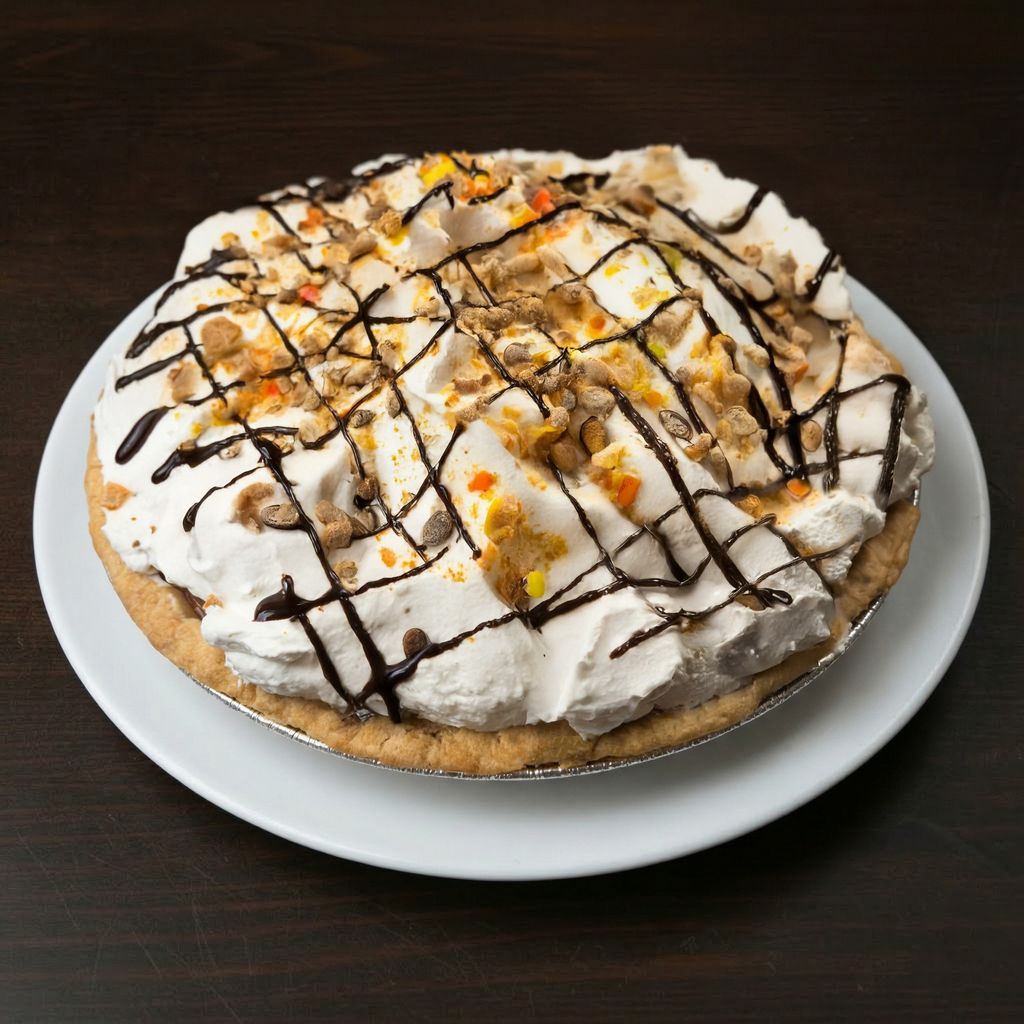 WHOLE CHOCOLATE PEANUT BUTTER PIE.