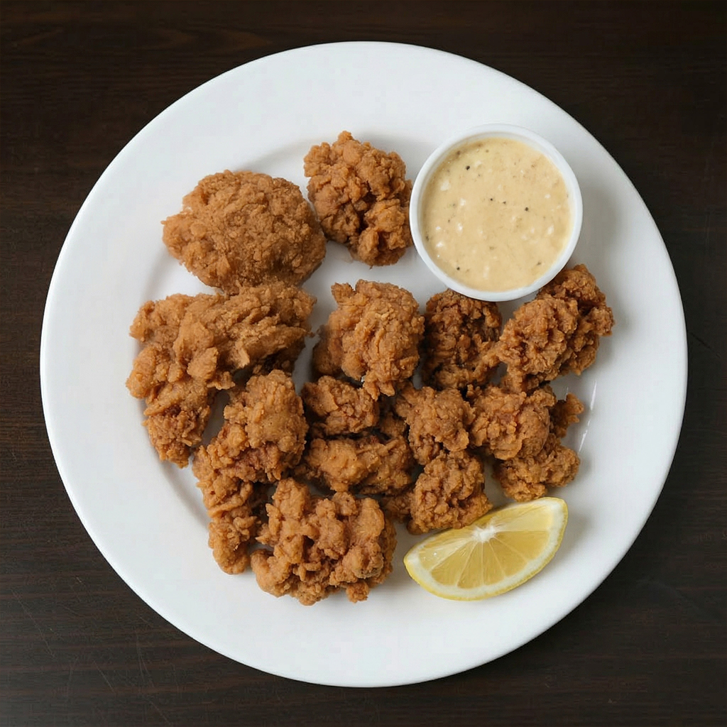 FRIED GATOR BITES.