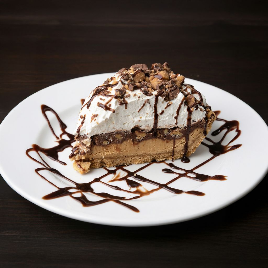 CHOCOLATE PEANUT BUTTER PIE.