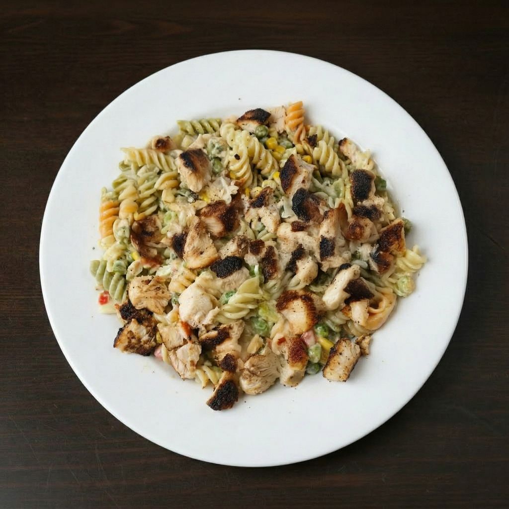 CHICKEN PASTA SALAD.