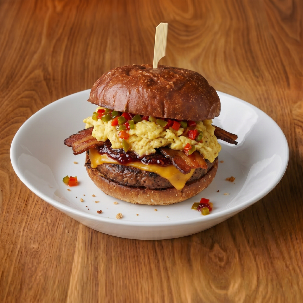 Spicy Breakfast Burger.