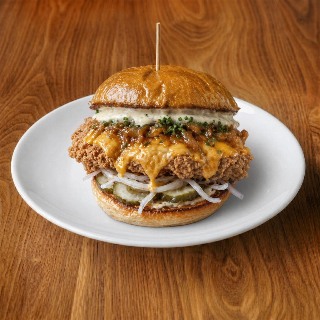 Mr. Onion Chicken Sandwich.