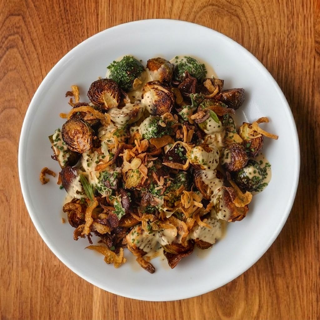 Small Fried Brussels Sprouts.