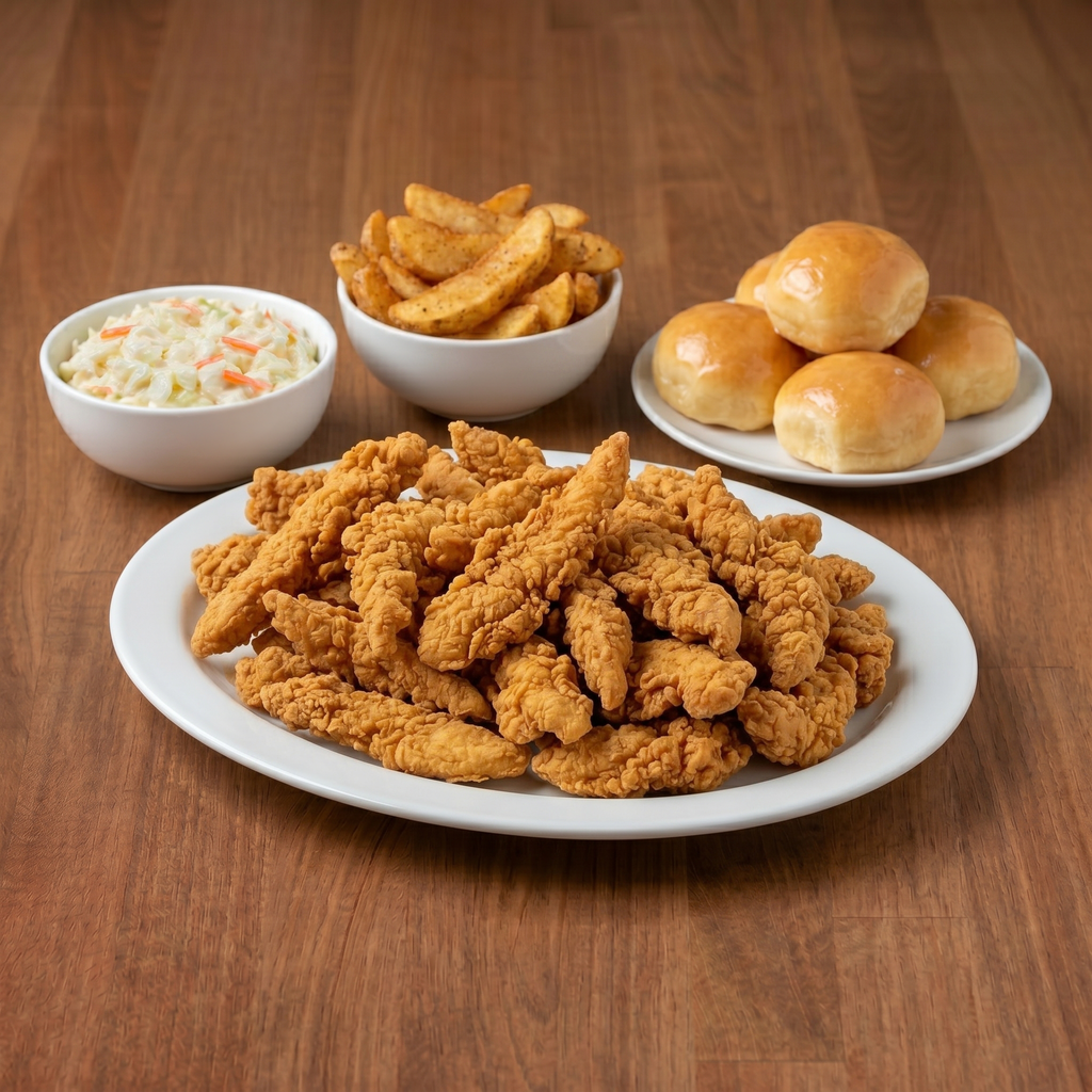 Feed the Coop (20 Tenders, 2 Sides, 5 Rolls).