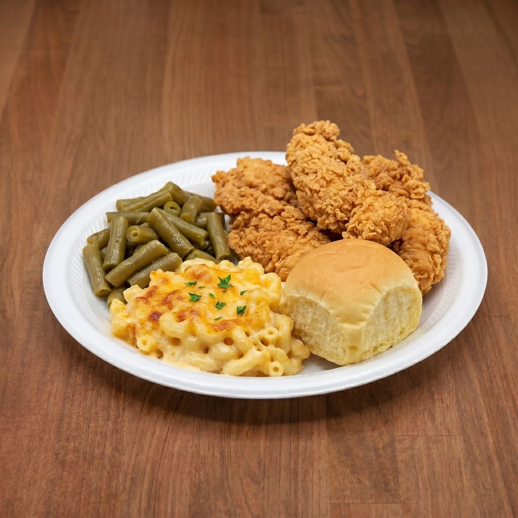 Tenders with 2 Sides and a Roll.