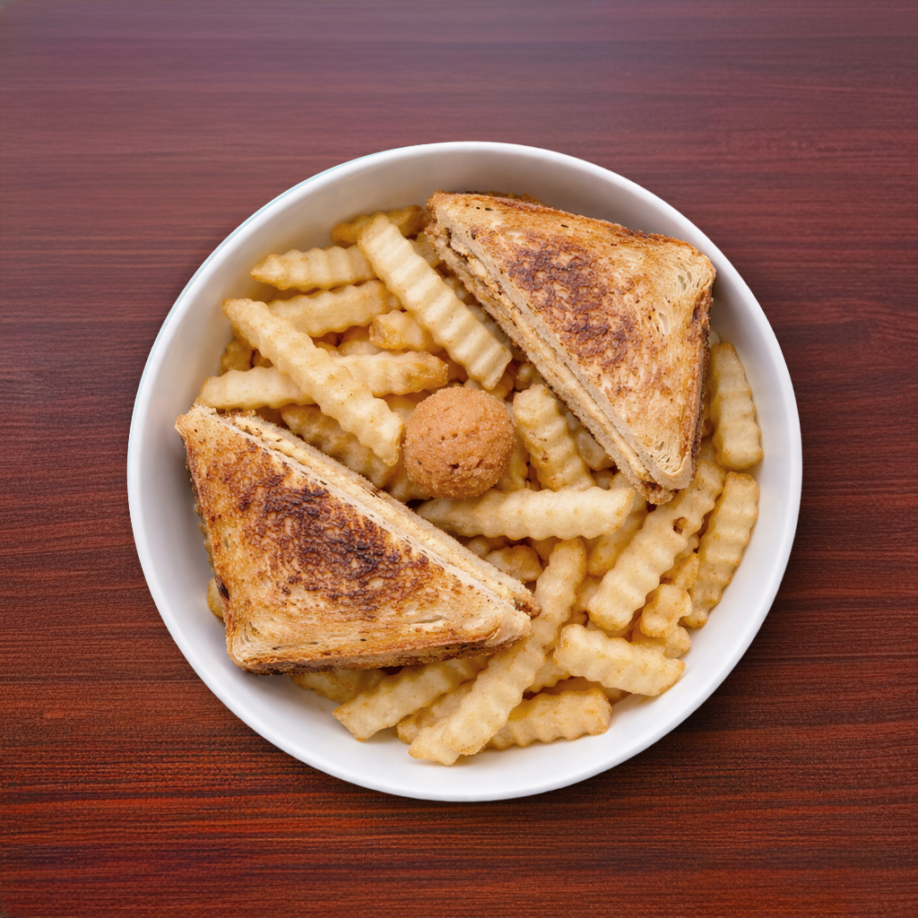 Kidz- Grilled Cheese w/ Fries.