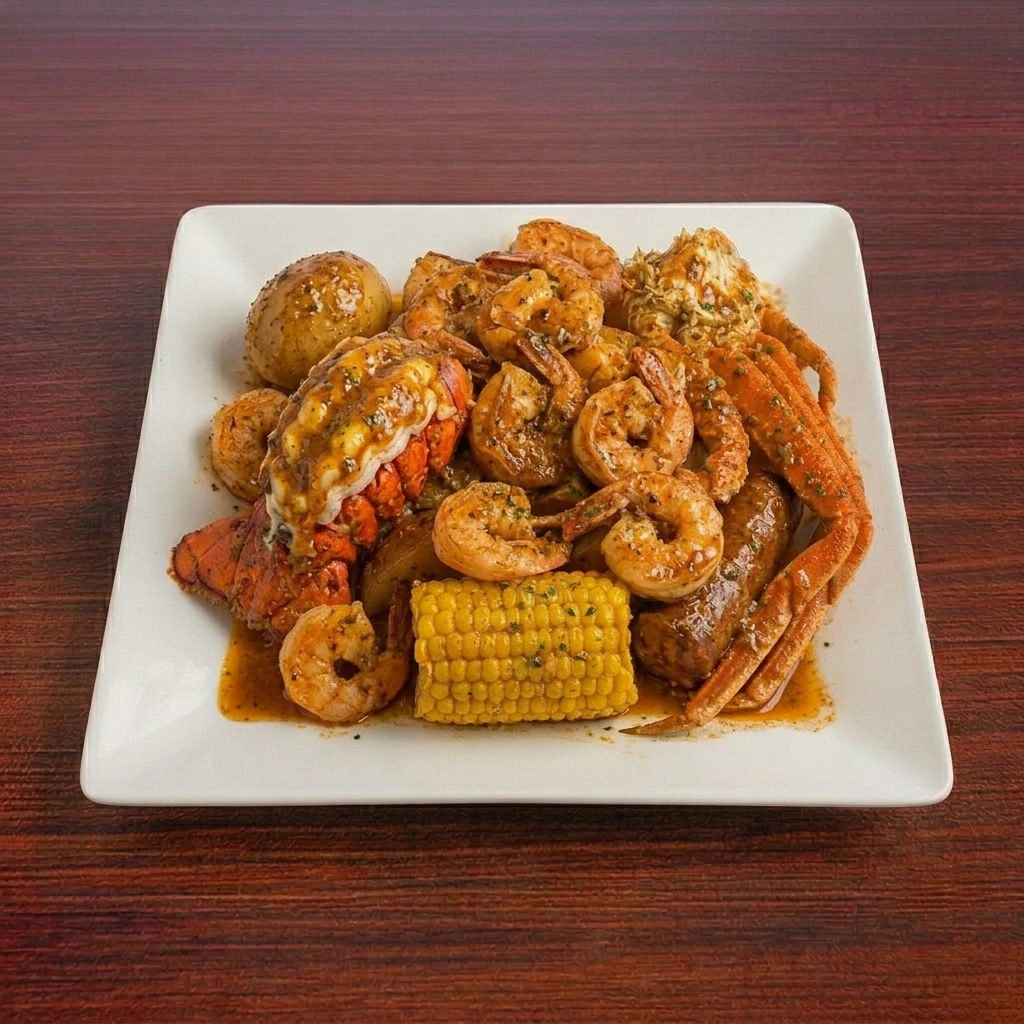 Boiled Lobster Tail Platter.