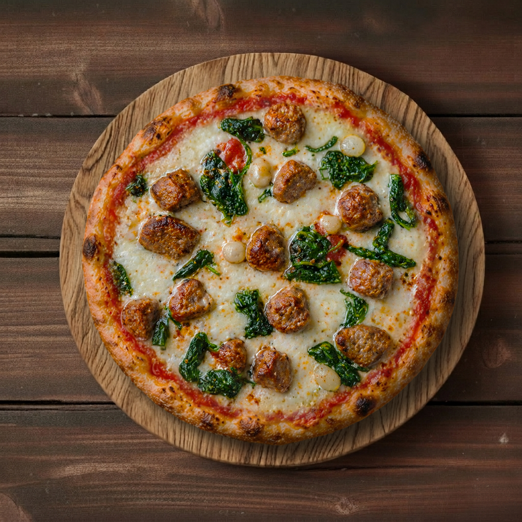 #5 14" The Polpette Specialty Pizza.