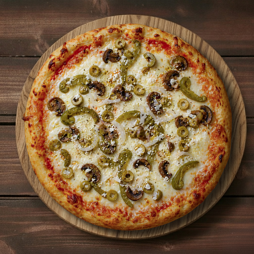 #8 18" Veggie Lover's Specialty Pizza.