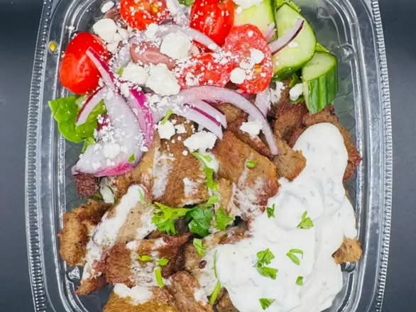 Lamb & Beef Gyro Salad Bowl.