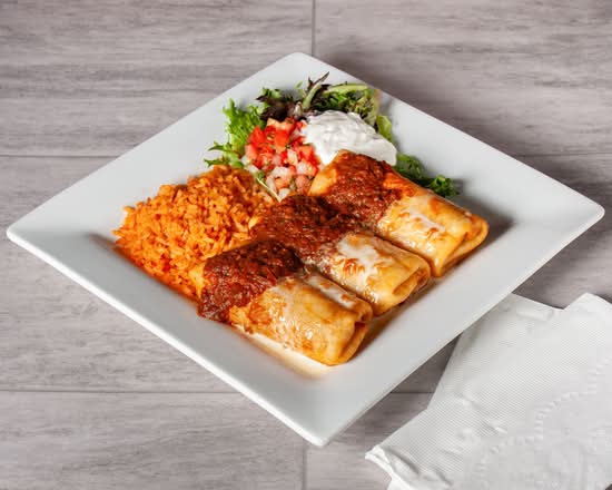 Three Amigos Chimichangas.