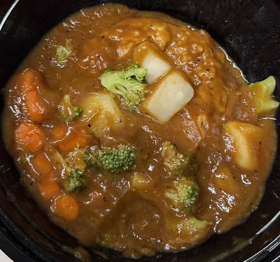 Mixed Vegetables and Cheese Curry.