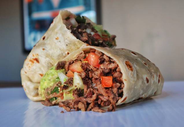 Small Carne Asada Fajita Burrito.