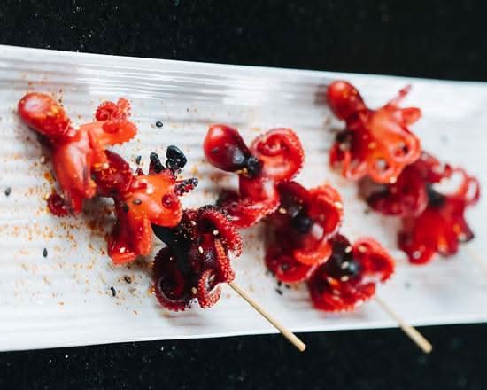 Baby Octopus Skewer.