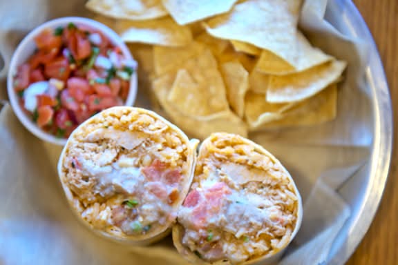 Shredded Chicken Burrito.