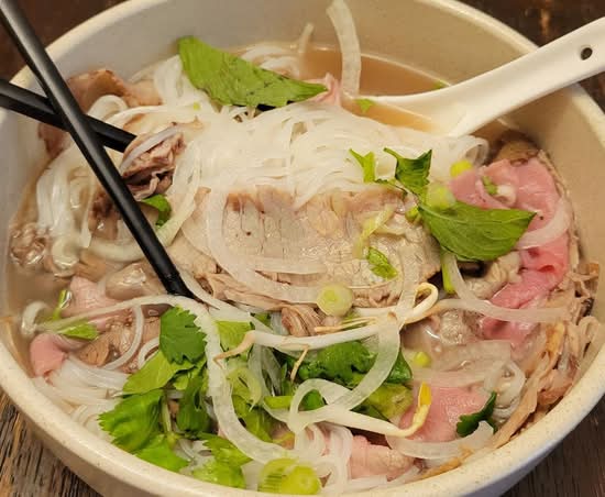 7. Rare Steak, Flank, and Rice Noodle Soup.