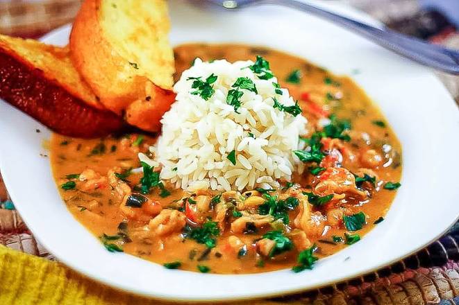 Crawfish Etouffee and Grits.