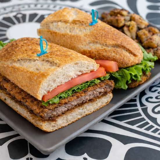 2 Steak & 2 Chicken Milanesa Sandwich combo.
