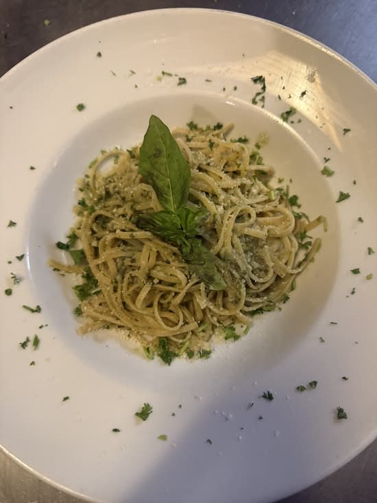 Any Pasta with Pesto.