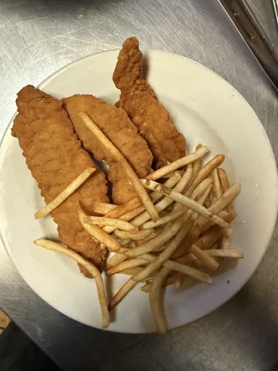 Chicken Fingers with French Fries.