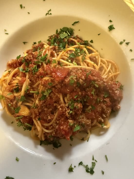 Spaghetti with Bolognese - Dinner.