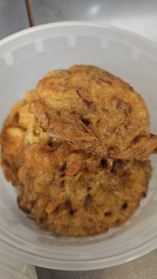 218. Jumbo Shrimp Egg Foo Young.