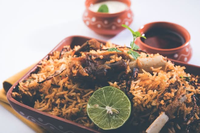 Goat Biryani family pack.
