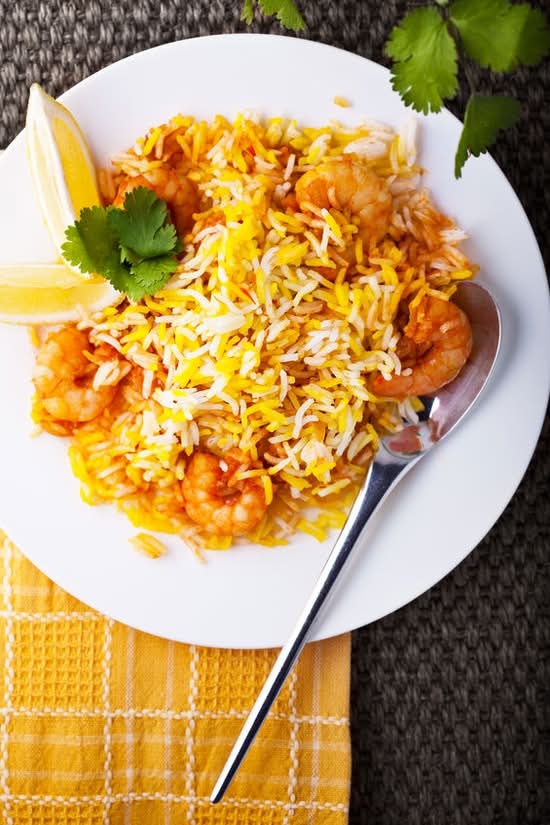 Shrimp Biryani family pack.