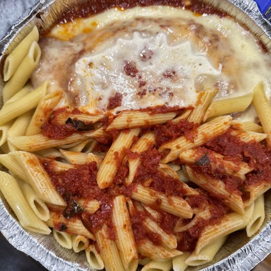 Drunken Chicken Parmigiana.