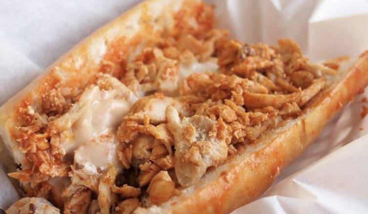 Buffalo Chicken Cheesesteak Sandwich.