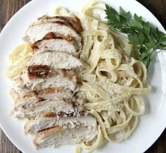 Fettucine Alfredo with Grilled Chicken.
