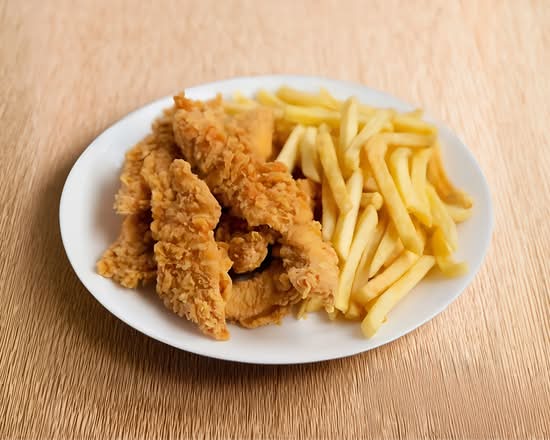 Dedos De Pollo Con Papas Fritas / Chicken Finger with Fries.