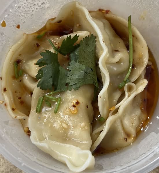 SPICY GARLIC DUMPLINGS.