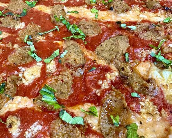 Vegan Grandma Sicilian Pizza.