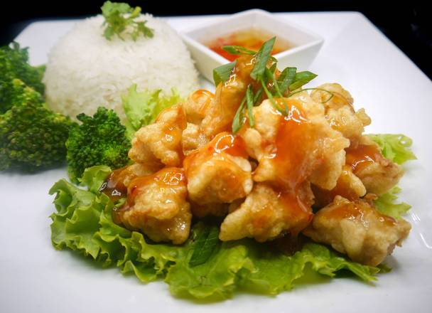 Orange Chicken Steamed Rice.