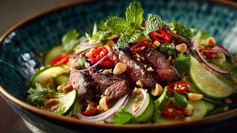 Grilled Beef Salad.