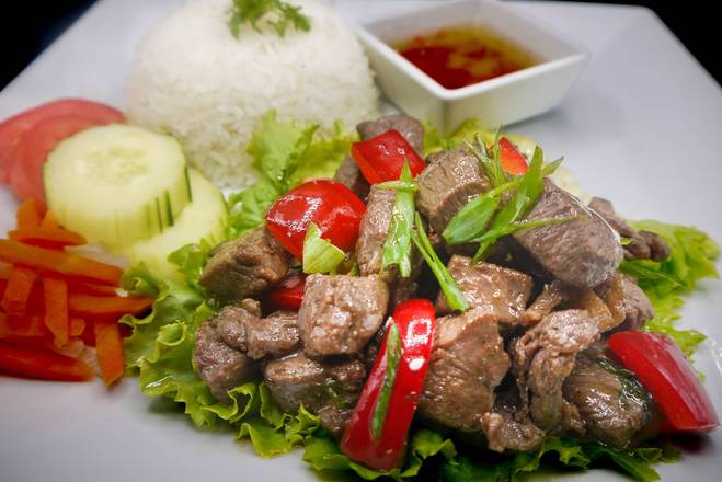 Filet Mignon Steamed Rice.