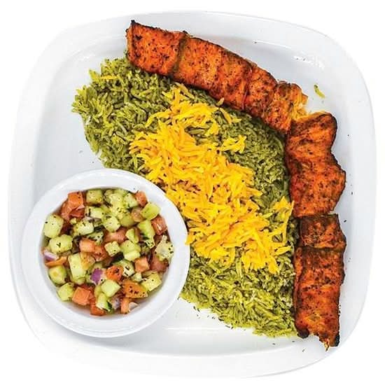 Jr. salmon kabob.
