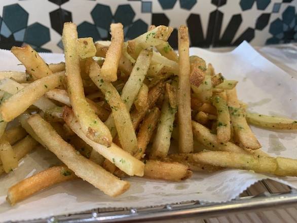 Garlic Parm Sweet Potato Fries.