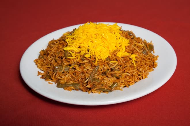 Lobia Polo With Koobideh.