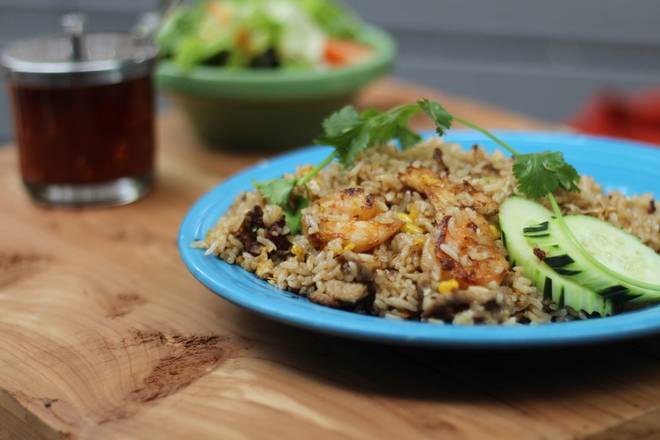 L. Spicy Fried Rice Shrimp.